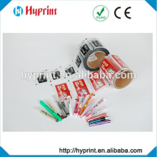 Heat transfer film for pen, pencil, refills and other school supplies